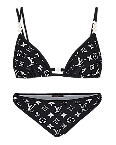 HOT Louis Vuitton Black Luxury Bikini Set Swimsuit Jumpsuit Beach - USALast