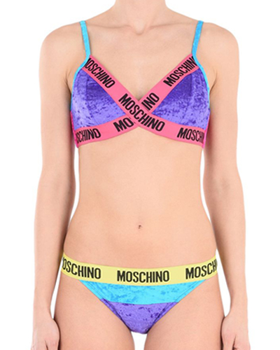 moschino logo swimsuit