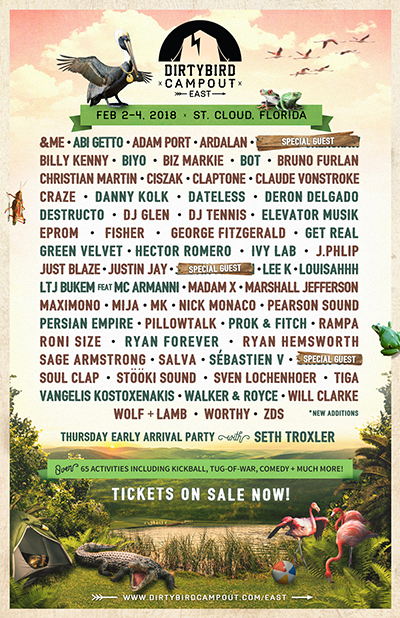 dirtybird campout east 2018 line up