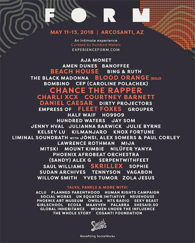 FORM Arcosanti 2018 lineup