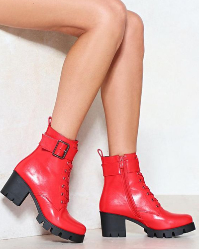Nasty Gal red boots