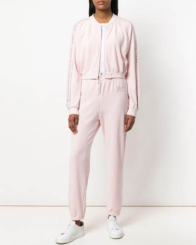 juicy couture embellished hoodie and velour trackpants
