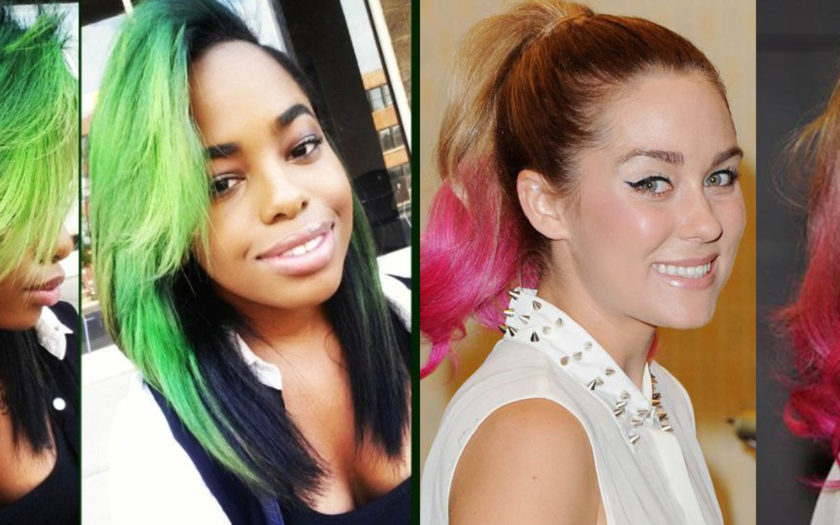 examples of neon hair tips or neon ombres