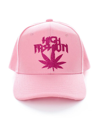 cap w high fashion logo powder pink