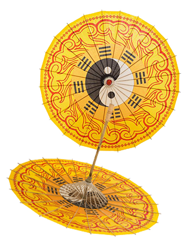 THY COLLECTIBLES Rainproof Handmade Chinese Oiled Paper Umbrella Parasol 33 Yin Yang Ba Gua