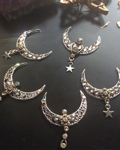 Luna Jewels...Crescent Moon Bindis...Face and Body Jewels