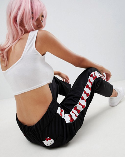 Hello Kitty x ASOS DESIGN bow joggers with tape detail