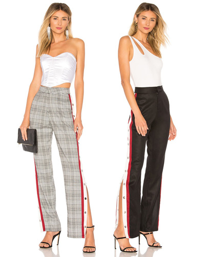Lovers + Friends Tailored Snap Track Pant