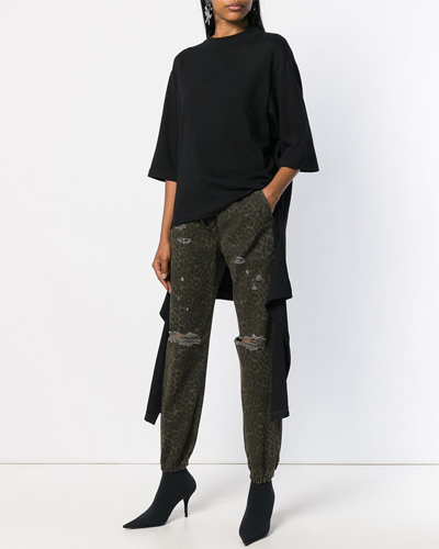 T BY ALEXANDER WANG leopard printed jogger trousers