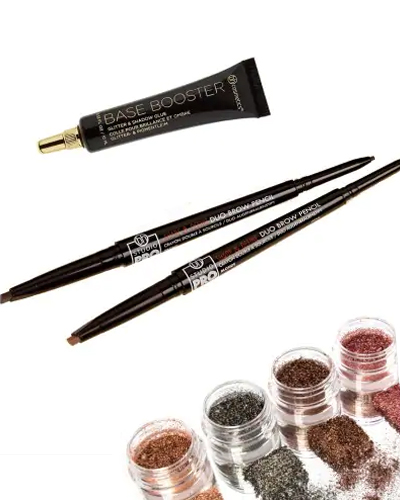 BH Cosmetics Eye Essentials- Shade & Define Brow Pencil, Diamond Dazzler, Base Booster