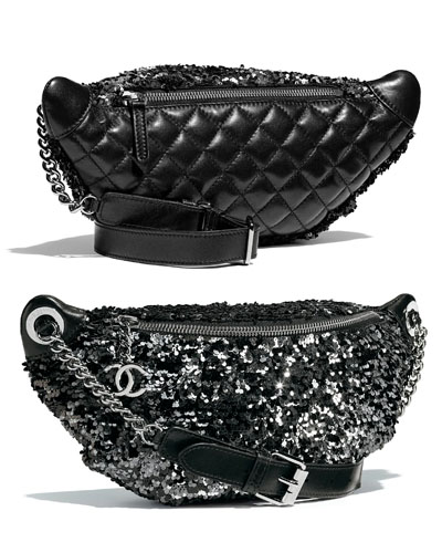 Chanel Sequins, Lambskin & Ruthenium-Finish Metal Waist Bag