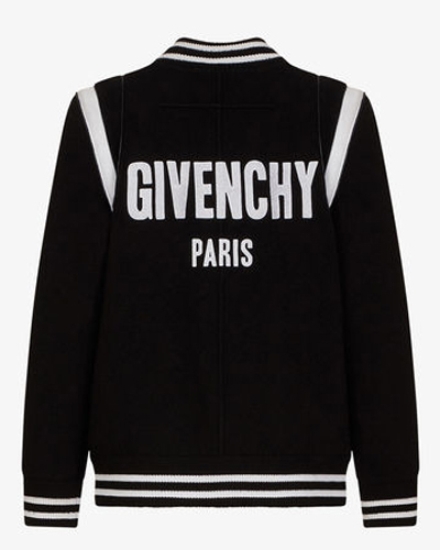 GIVENCHY PARIS KNITTED BOMBER JACKET