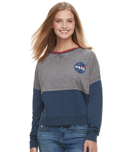 Juniors' NASA Graphic Long Sleeve Top
