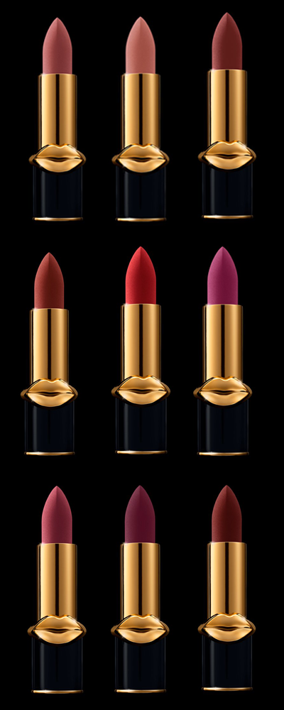 nine new shades of Pat McGrath MatteTrance™ Lipstick