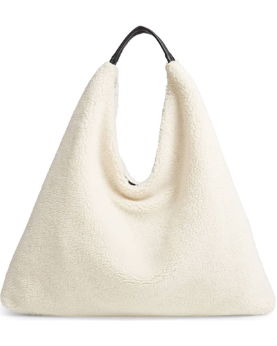 Faux Shearling Triangle Tote BP