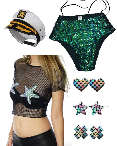 amazon mermaid rave outfit