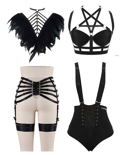 amazon strappy black festival outfit