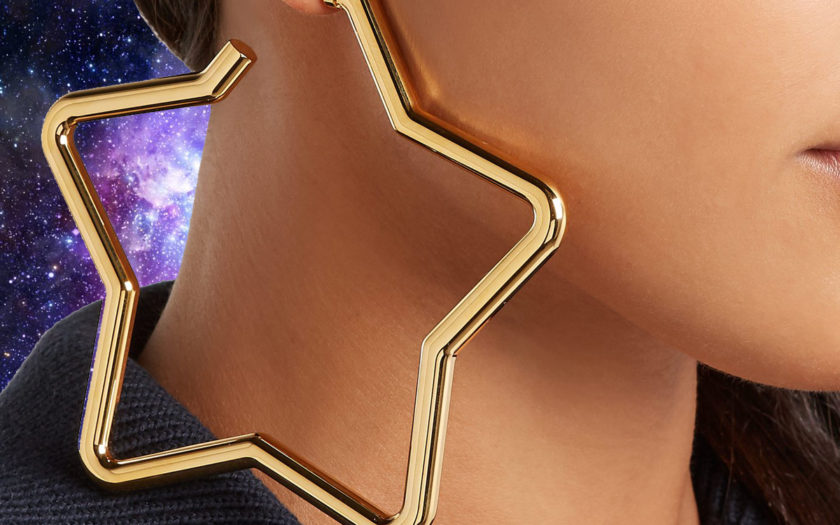 BALENCIAGA Oversized gold star single earring