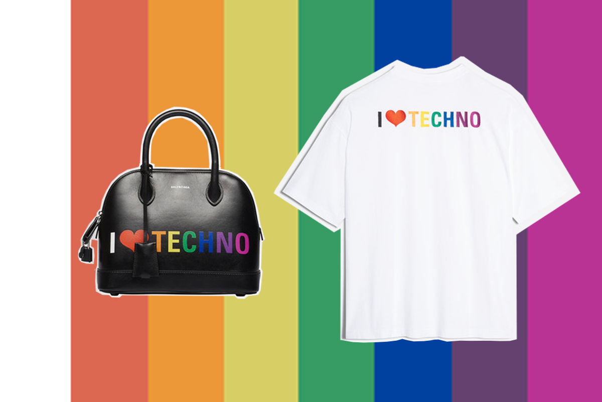 Balenciaga Declares Love for Techno on Bags & Shirts - Slutty 
