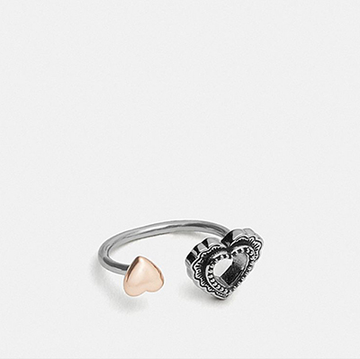 Coach Scallop Heart Open Ring
SILVER/ROSE GOLD