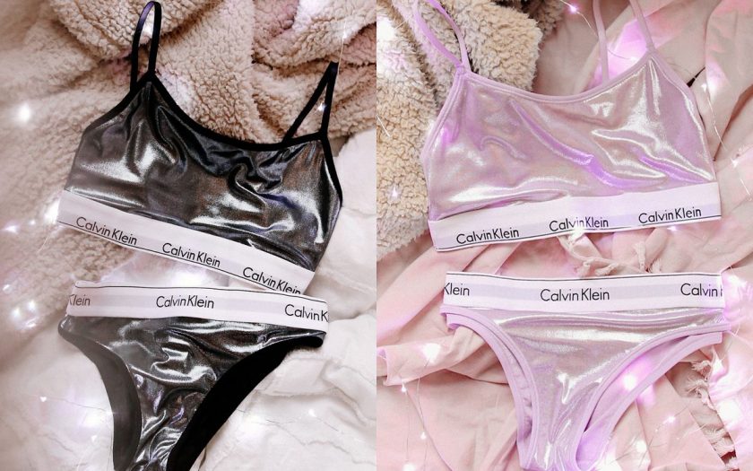 Calvin Klein metallic underwear sets