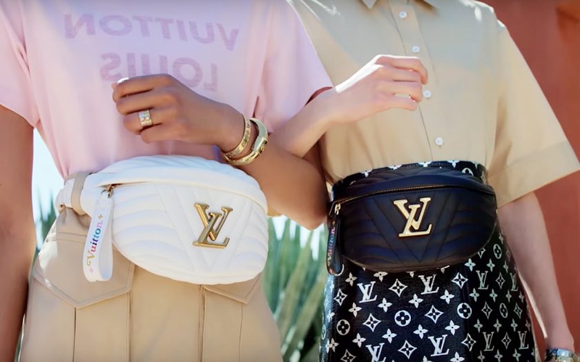 Louis Vuitton New Wave belt bags in black and white