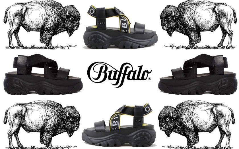 buffalo sandals and logo
