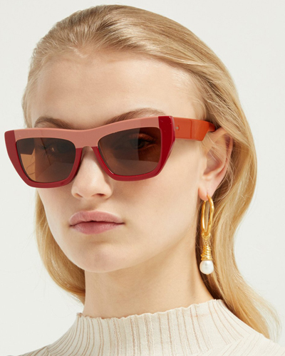 MARNI Colour-block acetate sunglasses
