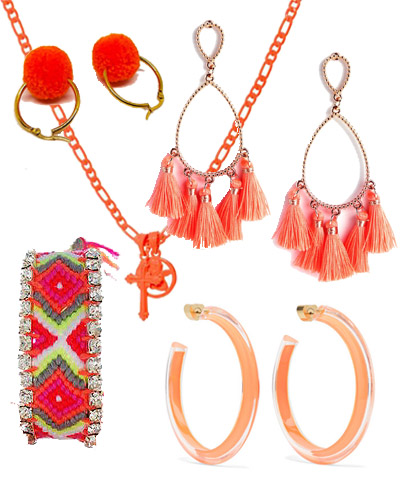 neon orange jewelry