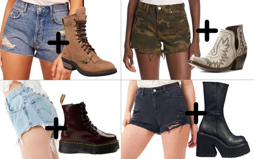 4 Different Ways to Wear Cutoff Shorts + Boots - boho, country, streetwear, goth