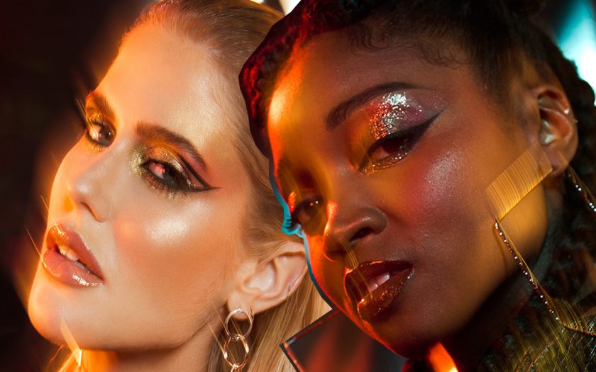 models wearing love lust disco makeup