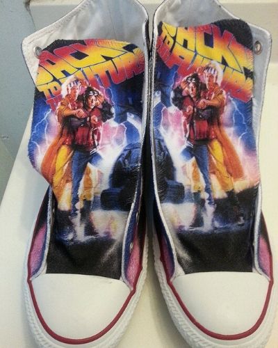 Back to the Future Custom Converse All Stars by Arkham Prints