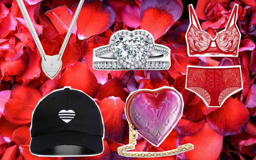 gucci necklace, adidas hat, tiffany's ring, louis vuitton coin purse, la perla bra and panty set, rose petals