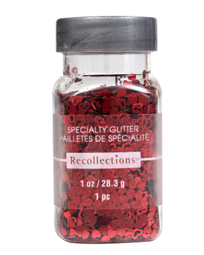 Open & Closed Heart Shaped Glitter by Recollections™