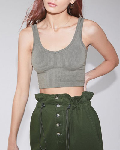 Urban Outfitters Out From Under Drew Seamless Ribbed Bra Top